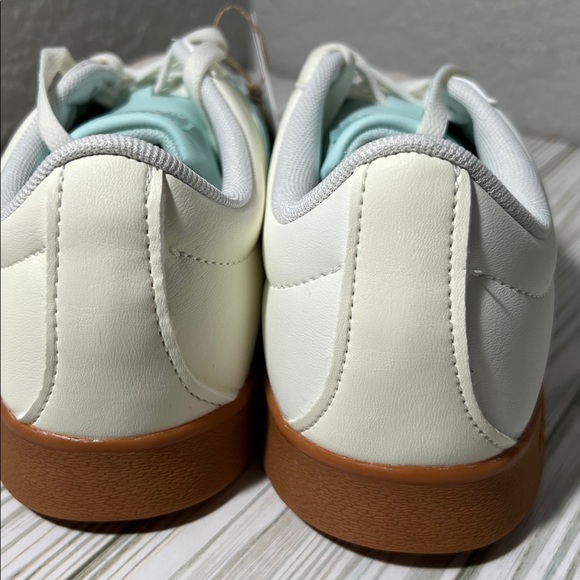 Adidas VL Court‎ 3.0 Women's Shoes sneakers white teal stripes size 6.5 lace up - Picture 6 of 14